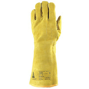 Welding Gloves, Gauntlet Cuff, Straight Thumb, A Leather Cowhide, L, 1 PR