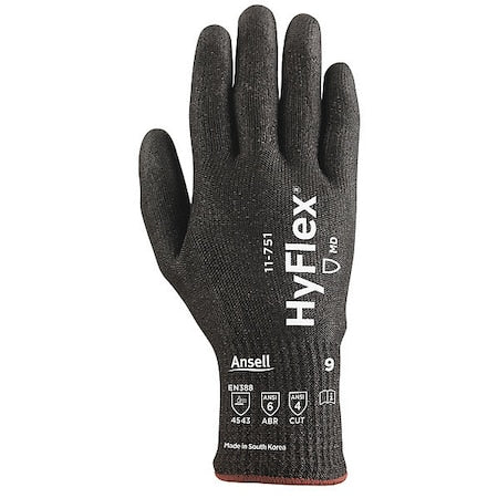 Cut-Resistant Coated Gloves, Cut Level A4 ,Dipped ,Polyurethane ,Sandy ,XL 1 PR