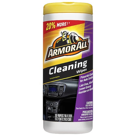 Cleaning Cloth, Automotive Solvent Wipe, Multi-Surface Interior Cleaner, 30 ct Container Size