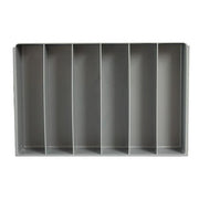 Compartment Drawer Insert with 6 compartments, Polypropylene, 3" H x 18 in W