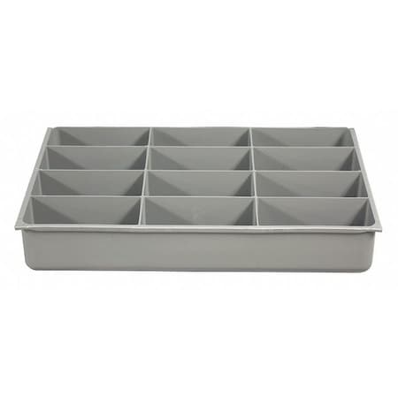 Compartment Drawer Insert with 12 compartments, Polypropylene, 2" H x 13-3/8 in W