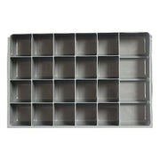 Compartment Drawer Insert with 21 compartments, Polypropylene, 2" H x 13-3/8 in W