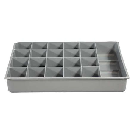 Compartment Drawer Insert with 21 compartments, Polypropylene, 3" H x 18 in W