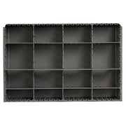 Compartment Drawer Insert with 6 compartments, Polypropylene, 3" H x 18 in W