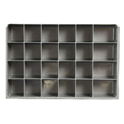 Compartment Drawer Insert with 24 compartments, Polypropylene, 2" H x 13-3/8 in W