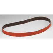 Sanding Belt, 3/4 in W, 20 1/2 in L, Coated, Ceramic, 80 Grit, Medium, 984F, Maroon