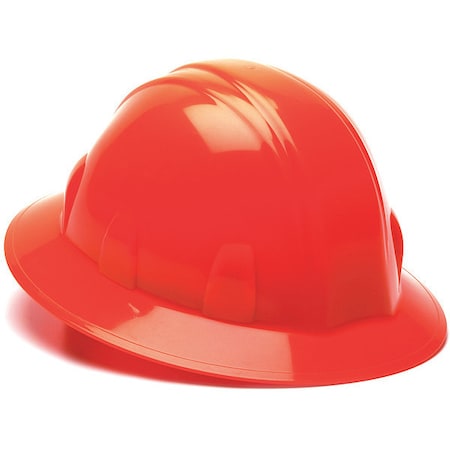 Hard Hat, SL, Polyethylene, 4 Point Ratchet, Type 1, Class E, Hi-Vis Orange