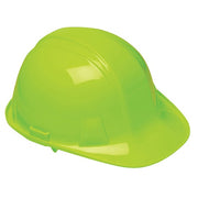 Front Brim Hard Hat, SL Series, Polyethylene, Type 1, Class E, Ratchet, Side Slots, Hi-Vis Green