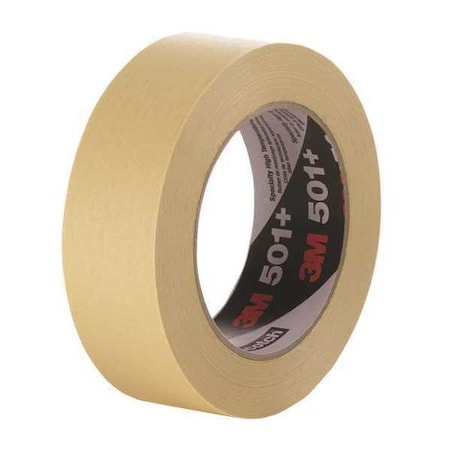 Painter's Tape, 72 mm W x 55 m L, 7.3 mil Thick, Tan, Rubber Adhesive, 12 PK