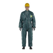 Hooded Coverall, 4Xl, Green, Chemical Laminate M4000