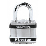 Padlock, Keyed Different, Standard Shackle, Square Stainless Steel Body, Boron Shackle, 13/16 in W