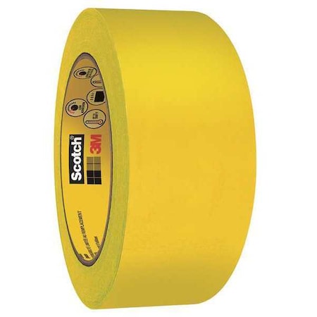 Painter's Tape, 2 in W x 60 yd L, 3.3 mil Thick, Yellow, Rubber Adhesive, 24 PK