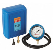 Pressure Gauge, 0 to 35 psi, 2 in Dial, 1/2 in Hose Barb, Bottom Location, Plastic Case Material