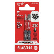 Shockwave Impact Duty 2" Slotted No. 8/No. 10 Power Bit, PK2