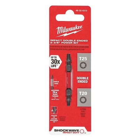 SHOCKWAVE T20/T25 Impact Double Ended Bit