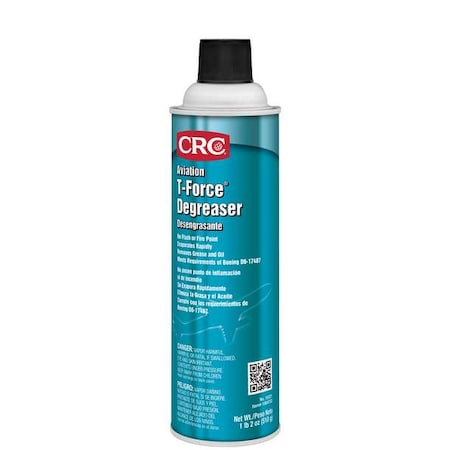 Aviation T-Force Degreaser, 20 oz Aerosol Can, Ready To Use, Solvent Based