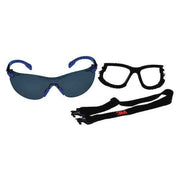 Solus 1000 TPE, Safety Glasses, Scotchgard Anti-Fog & Anti-Scratch, Gray Lens, Blue/Black Frame