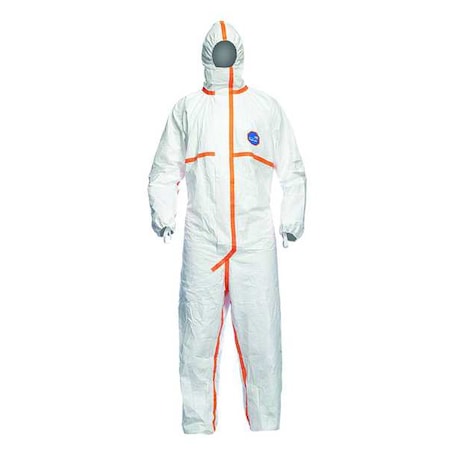 Hooded Coveralls, White, Tyvek(R) 800 J, Storm Flap