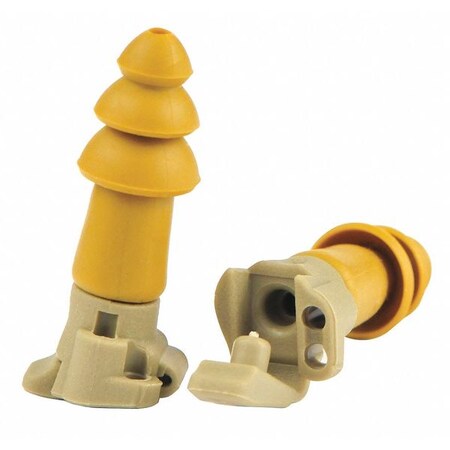 Battleplugs(R) Reusable Vinyl Ear Plugs, Bell Shape, 24 dB, Yellow, 1 PR