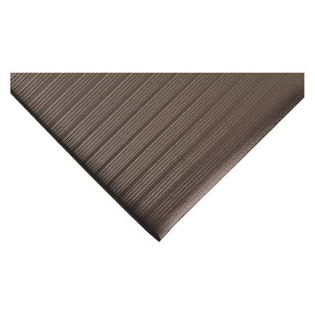 Antifatigue Mat, 60 ft. L x 4 ft. W, 3/8" Thickness, Closed Cell PVC Foam, Corrugated, Black