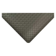 Antifatigue Mat, 4 ft. 10" L x 2 ft. 8" W, 9/16" Thickness, Vinyl, Diamond Plate, Black