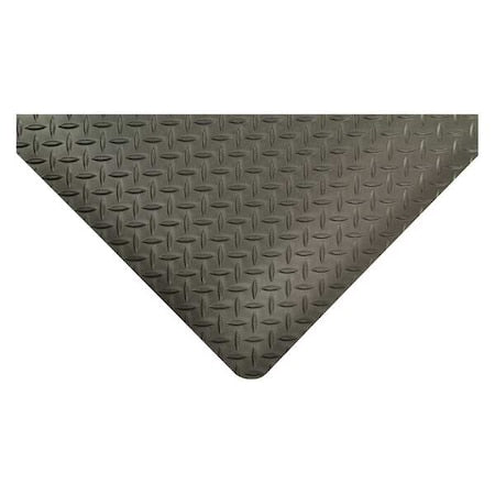Antifatigue Mat, 4 ft. 10" L x 2 ft. 8" W, 9/16" Thickness, Vinyl, Diamond Plate, Black