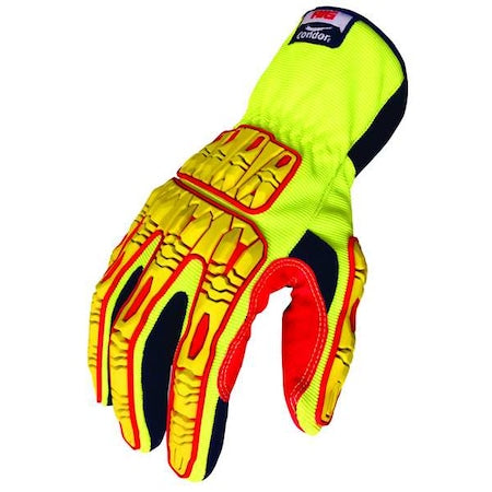 Impact Gloves,Size M,Yellow,PR