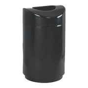 Eclipse 30 gal Round Indoor Metal Can, Black, None, Steel, Not Applicable