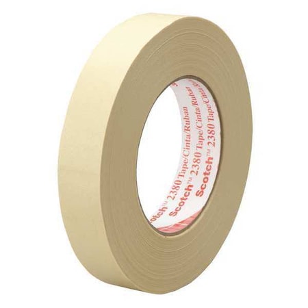 Painter's Tape, 72 mm W x 55 m L, 7.2 mil Thick, Tan, Rubber Adhesive, 12 PK
