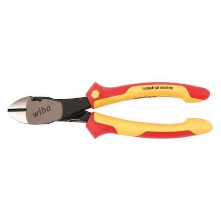 8 in High Leverage Diagonal Cutting Plier Standard Cut Oval Nose Insulated