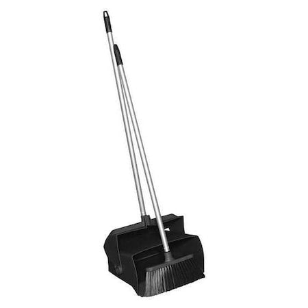 Lobby Dust Pan and Broom Set,Black