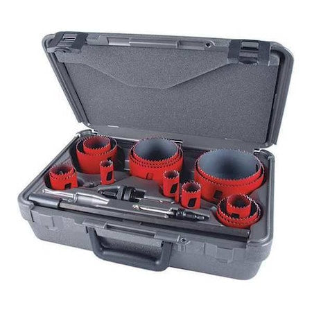 Hole Saw Kit,Saw Sizes 3/4" to 4-1/2"