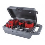 Hole Saw Kit,Saw Sizes 3/4" to 2-1/2"