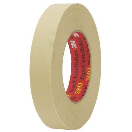 Painters Masking Tape, 48 mm W x 55 m L, 7.6 mil Thick, Tan, Rubber Adhesive, 24 PK