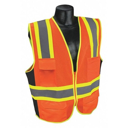 High Visibility Vest,Orange/Red,S