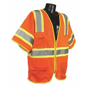 High Visibility Vest,Orange/Red,4XL