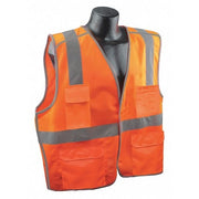 High Visibility Vest,Orange/Red,2XL/3XL