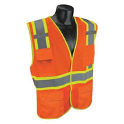 High Visibility Vest,Orange/Red,2XL/3XL