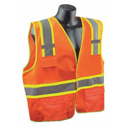 High Visibility Vest,Orange/Red,2XL/3XL