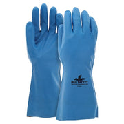 NitriShield Chemical Resistant Gloves, Nitrile, 12 in L, 15 mil, Blue, M, 12 PK