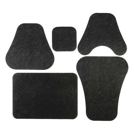 Restroom Mat Bundle,Black,Thickness 1/8"