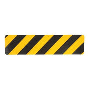 Anti-Slip Tread Mineral Coated 60 Grit Size, Black/Yellow, 6" W x 2 ft. L, 36 mil Thick