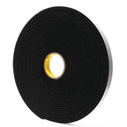 Foam Tape, Black, 18 yd L, 1 in W, PK9