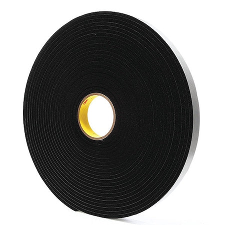 Foam Tape, Black, 18 yd L, 1 in W, PK9