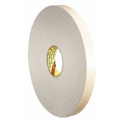 Double-Sided Foam Tape, 3/4 in W, 36 yd L, 1/16 in, Polyethylene Foam, Double-Sided, 12 PK