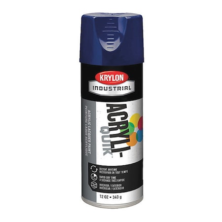 Spray Paint, Regal Blue, Gloss, Solvent, 12 oz