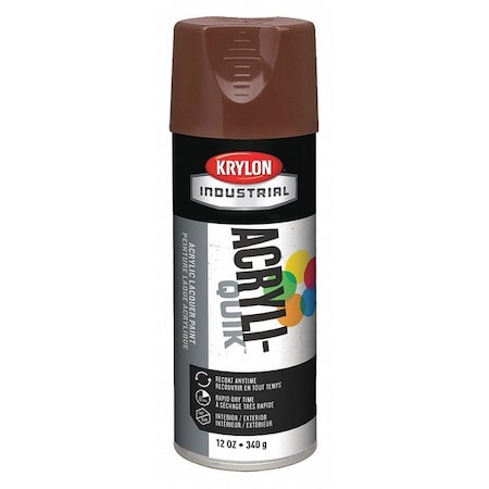 Spray Paint, Leather Brown, Gloss, Solvent, 12 oz
