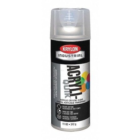 Spray Paint, Crystal Clear, Gloss, Solvent, 12 oz
