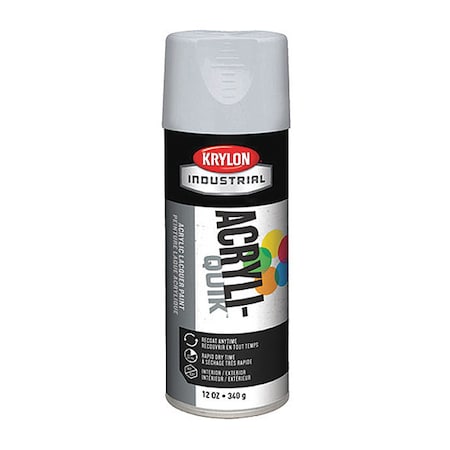 Spray Paint, White, Flat, Solvent, 12 oz