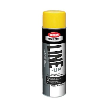 Pavement Striping Paint, 18 oz., Highway Yellow, Solvent -Based